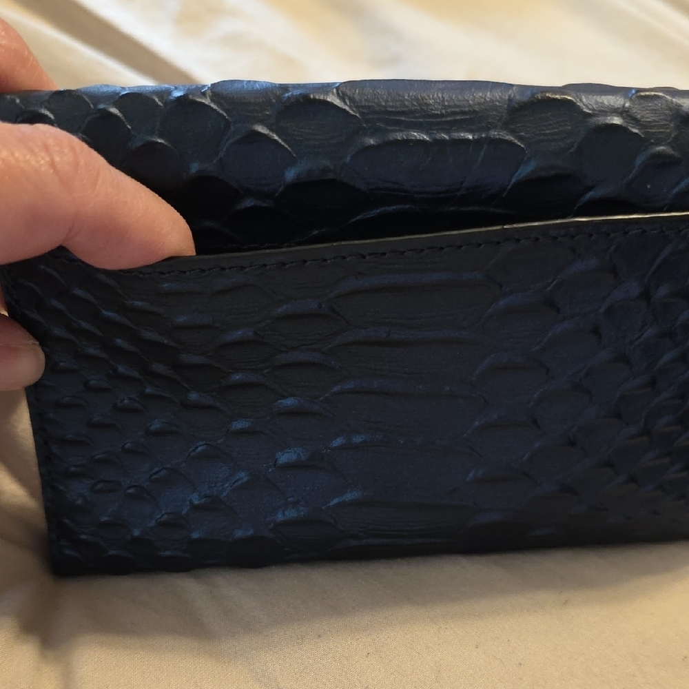 Coach Midnight Blue Textured Wallet - Picture 3 of 5